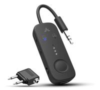 Avantree Relay - Adaptador Bluetooth 5.3 para Avión con Qualcomm aptX Adaptive, Compatible con 2 AirPods o Auriculares, 20 h de Batería, Transmisor de Audio 3,5 Mm AUX para Viaje, Vuelo, Gimnasio