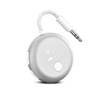 Avantree SoundJet R1 - Adaptador Bluetooth Avión para Auriculares & AirPods, aptX Adaptive, Qualcomm Chipset, Batería de 20h, Transmisor de Audio Inalámbrico para Viajes - Plata