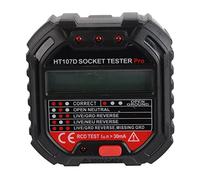 Avanzado con pantalla de voltaje Probador de salida GFCI, probador de salida 90-250V Detector de voltaje de polaridad de circuito eléctrico automático Detector de disyuntores, probador de enchufe