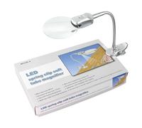 Avanzando con Lupa con Luz LED Ajustable Clip de Cuello de Cisne en Lámpara de Lupa de Lupa Lámpara de Lupa con Abrazadera para Leer, Artesanía, Pintura, Costura