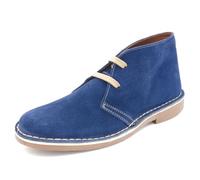 Avarca Botas de desierto para mujer de cuero Chukka Boot Zapatos de gamuza, azul marino, 36 EU