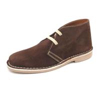 Avarca Botas de desierto para mujer de cuero Chukka Boot Zapatos de gamuza, marrón, 36 EU