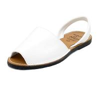 Avarca Menor Sandalias Cuero Menorca Zapato Abarca Menorquina, Blanco, 39 EU
