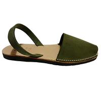 Avarcas menorquínas, abarcas, albarcas, sandalias (46, Verde Kaki)