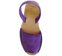 Avarcas Menorquinas con Suela Beige, Abarcas, Albarcas, Sandalias (39, Morado Nobuck Suela Beige)