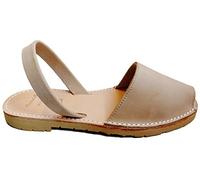 Avarcas menorquínas con Suela Beige, Tallas Grandes, Abarcas, Albarcas, Sandalias (42, Visón Nobuck con Suela Beige)