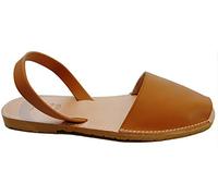 Avarcas menorquínas con Suela Beige, Tallas Grandes, Abarcas, Albarcas, Sandalias (43 EU, Cuero Box con Suela Beige)
