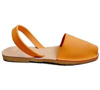 Avarcas menorquínas con Suela Beige, Tallas Grandes, Abarcas, Albarcas, Sandalias (43 EU, Naranja Nobuck con Suela Beige)