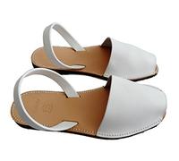 Avarcas menorquínas, para hombre, abarcas, albarcas, sandalias (46, Blanco, box)