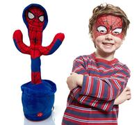 Ava's Toys Juguete bailarín - Araña robot superhéroe interactiva - Juguete parlante para bebé que canta y baila - 120 canciones, juguete azul parlante para niños y niñas, divertido cactus que habla y