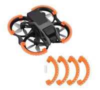 Avata Propeller Guard para DJI Avata Drone Accesorios Anillo de protección anticolisión Drone Protect Bar, 1 juego de 4 piezas de anillo de protección de la paleta con barro reforzado (Naranja)