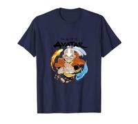 Avatar Aang Lucha Pose Flecha Brillante Fuego Aire Tierra Agua Camiseta