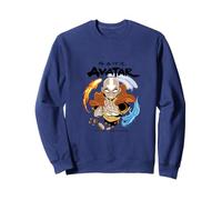 Avatar Aang Lucha Pose Flecha Brillante Fuego Aire Tierra Agua Sudadera