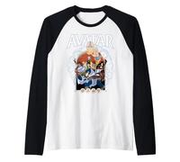 Avatar Aang: The Last Airbender Avatar Team Elemental Heroes Camiseta Manga Raglan