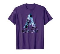 Avatar Banshee A Logo with Jake Sully and Na’Vi Neytiri Camiseta, Hombre, Morado, L