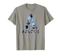 Avatar Banshee A Logo with Jake Sully and Na’Vi Neytiri Camiseta, Hombre, Pizarra, XXL