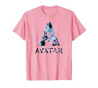 Avatar Banshee A Logo with Jake Sully and Na’Vi Neytiri Camiseta, Hombre, Rosado, 3XL