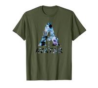 Avatar Banshee A Logo with Jake Sully and Na’Vi Neytiri Camiseta, Hombre, Verde Oliva, XXL