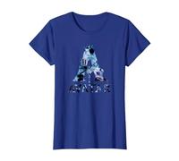 Avatar Banshee A Logo with Jake Sully and Na’Vi Neytiri Camiseta, Mujer, Azul Real, 3XL