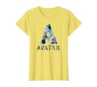 Avatar Banshee A Logo with Jake Sully and Na’Vi Neytiri Camiseta, Mujer, Limón, XXL