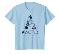 Avatar Banshee A Logo with Jake Sully and Na’Vi Neytiri Camiseta, Niños, Azul Bebé, 3 años