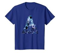 Avatar Banshee A Logo with Jake Sully and Na’Vi Neytiri Camiseta, Niños, Azul Real, 10 años