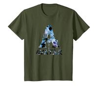 Avatar Banshee A Logo with Jake Sully and Na’Vi Neytiri Camiseta, Niños, Verde Oliva, 4 años