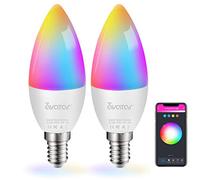 Avatar Controls Bombilla inteligente E14 con WiFi LED C37, sincronización de música, 5 W, 2700 K-6500 K, RGB+blanco cálido/frío, regulable, compatible con la aplicación Alexa/Google Home
