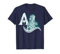 Avatar: Fire and Ash Neytiri Avatar Distressed Logo Camiseta, Hombre, Azul Marino, 4XL