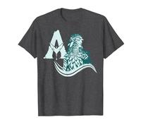 Avatar: Fire and Ash Neytiri Avatar Distressed Logo Camiseta, Hombre, Jaspeado Oscuro, 5XL