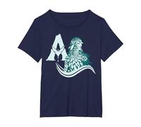 Avatar: Fire and Ash Neytiri Avatar Distressed Logo Camiseta, Mujer Tallas Grandes, Azul Marino, 2XL Grande
