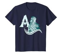 Avatar: Fire and Ash Neytiri Avatar Distressed Logo Camiseta, Niños, Azul Marino, 2 años