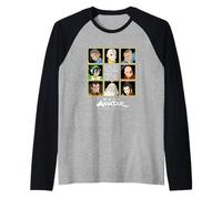 Avatar Gang Aang Toph Katara Sokka Zuko Azula Ozai Roku Camiseta Manga Raglan