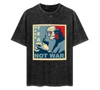 Avatar Iroh Make Tea Not War Unisex T-Shirt Printed tee Black Mens Top Shirt M