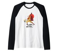 Avatar: The Last Airbender Aang And Momo Moonlight Pose Camiseta Manga Raglan