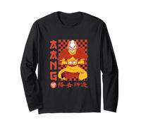 Avatar: The Last Airbender Aang Red Checkerboard Design Manga Larga