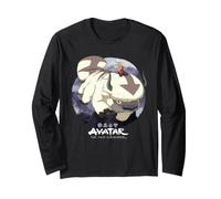 Avatar The Last Airbender Aang Riding Appa Manga Larga