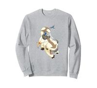 Avatar: The Last Airbender Appa Flying Yip Yip Scene Sudadera, Unisex para Adultos, Gris Jaspeado, L