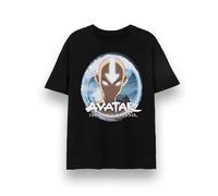 Avatar The Last Airbender Camiseta para Hombre | Camiseta Negra Negra de Manga Corta para Adultos | Aang Elemental Original Artwork Anime Apparel Top | Netflix TV Show Película Mercancía Ropa Regalo