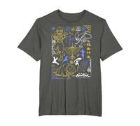 Avatar: The Last Airbender Character Line Art Camiseta, Hombre Tallas Grandes, Asfalto, 4X Alto