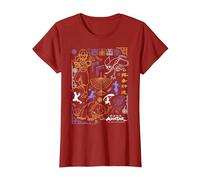 Avatar: The Last Airbender Character Line Art Camiseta, Mujer, Arándano, XS