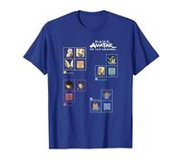 Avatar: The Last Airbender Four Nations Periodic Table Camiseta, Hombre, Azul Real, L