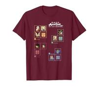 Avatar: The Last Airbender Four Nations Periodic Table Camiseta, Hombre, Granate, L