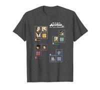 Avatar: The Last Airbender Four Nations Periodic Table Camiseta, Hombre, Jaspeado Oscuro, L