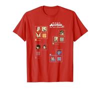 Avatar: The Last Airbender Four Nations Periodic Table Camiseta, Hombre, Rojo, S