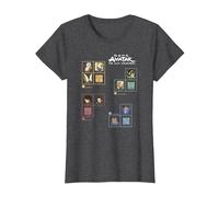 Avatar: The Last Airbender Four Nations Periodic Table Camiseta, Mujer, Jaspeado Oscuro, XS