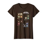 Avatar: The Last Airbender Four Nations Periodic Table Camiseta, Mujer, Marrón, 3XL