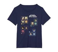 Avatar: The Last Airbender Four Nations Periodic Table Camiseta, Mujer Tallas Grandes, Azul Marino, 1XL Grande