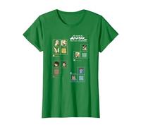 Avatar: The Last Airbender Four Nations Periodic Table Camiseta, Mujer, Verde Kelly, XS