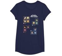 Avatar: The Last Airbender Four Nations Periodic Table Camiseta, Niñas, Azul Marino, L